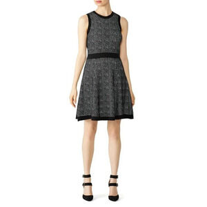 Kate Spade Out West Sleeveless Mod Plaid Sweater Dress Black/White Size XS